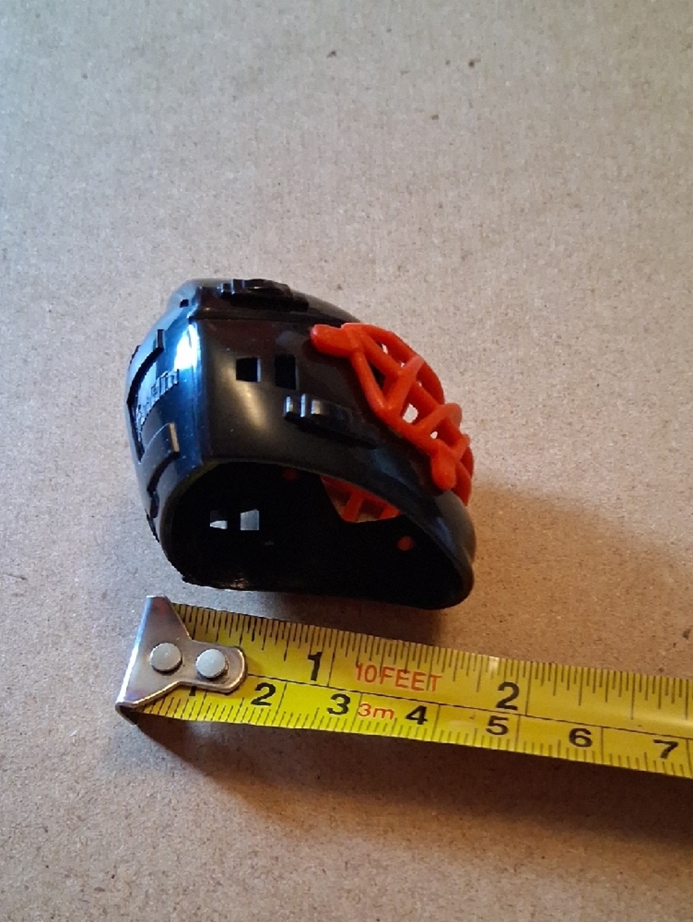 Black and Red Kids Mini Hockey Helmet Toy with Blackhawks Team Logo - Picture 3 of 4